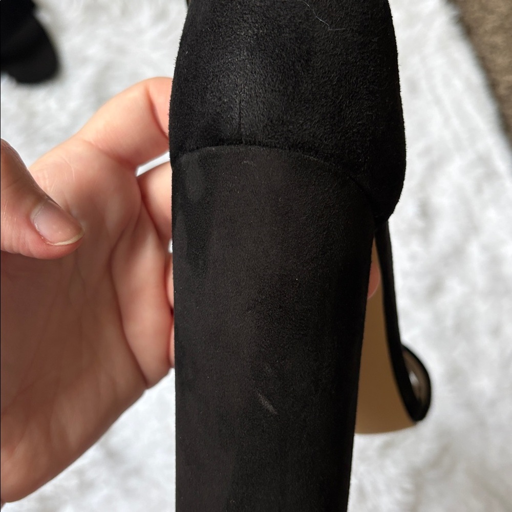 NEW In Packaging Sam Edelman Black Suede Ankle Strap Yaro Sandal Heels Size 9.5 - Picture 11 of 14